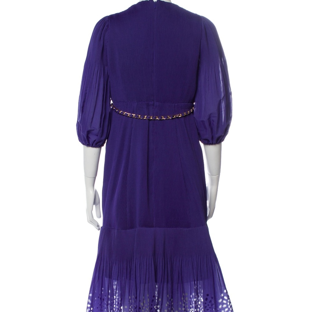 Zimmermann Purple Midi Dress with V-Neck and Bishop Sleeves - Picture 5 of 5